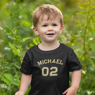T-shirt Pour Les Tous Petits Numéro de maillot de sport en coton pour garçon ou