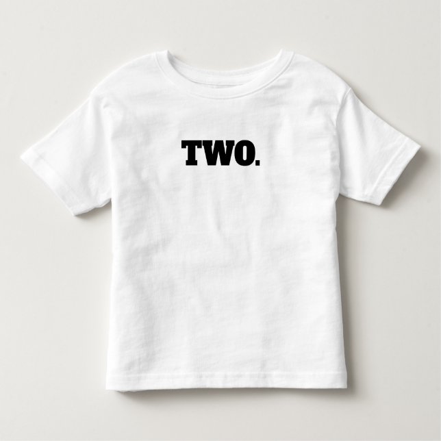 T-shirt Pour Les Tous Petits Numéro deux 2e anniversaire (Devant)