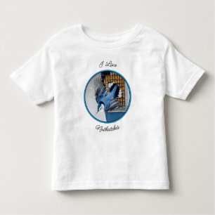 T-shirt Pour Les Tous Petits Nuthatch à poitrine blanche en neige - Photo origi