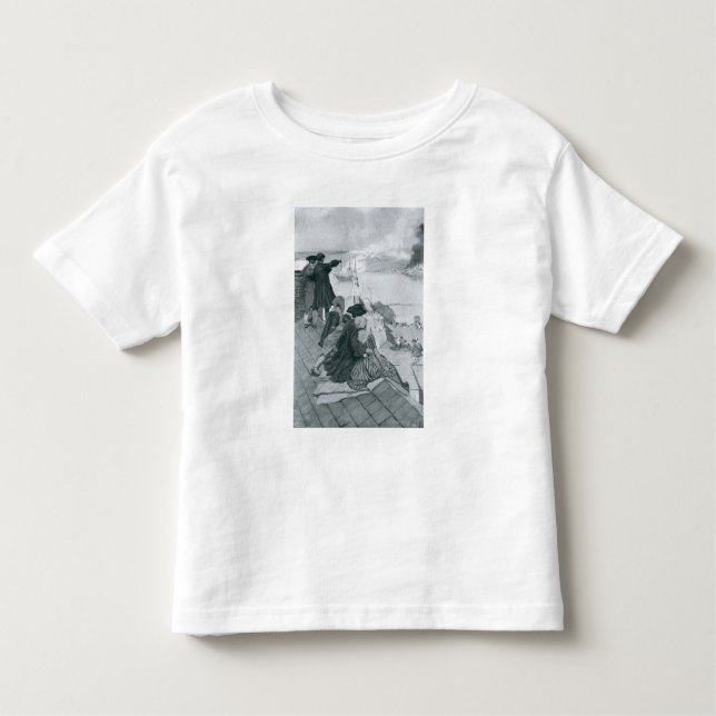 T-shirt Pour Les Tous Petits Observation du combat à l'illustration de colline (Devant)