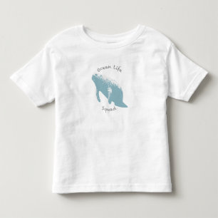 T-shirt Pour Les Tous Petits Ocean Life Squad® Manatee Design pour les amoureux