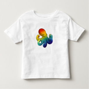 T-shirt Pour Les Tous Petits Octopus avec arc-en-ciel