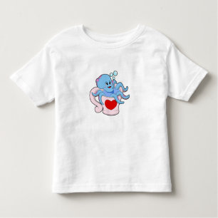 T-shirt Pour Les Tous Petits Octopus avec Coeur Cup.PNG