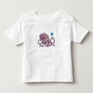 T-shirt Pour Les Tous Petits Octopus avec Lollipop