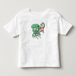 T-shirt Pour Les Tous Petits Octopus avec Popcorn