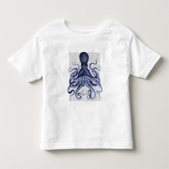 T-shirt Pour Les Tous Petits Octopus bleu (Devant)