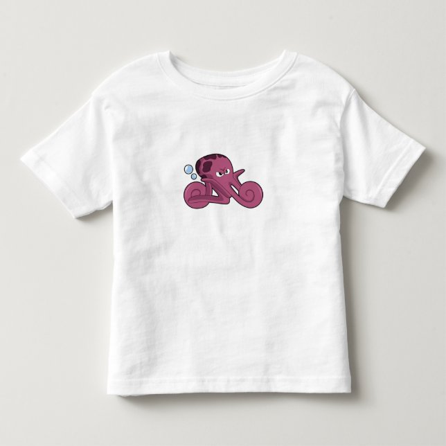 T-shirt Pour Les Tous Petits Octopus en moto (Devant)