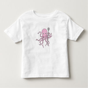 T-shirt Pour Les Tous Petits Octopus en tant qu'assistant avec Trident