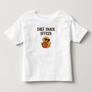 T-shirt Pour Les Tous Petits Officier en chef de snack Chien retriever doré drô