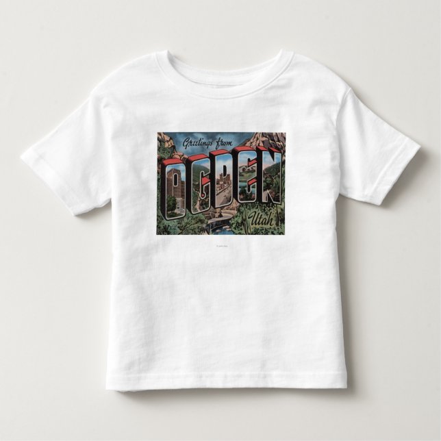 T-shirt Pour Les Tous Petits Ogden, lettre ScenesOgden, UT d'UtahLarge (Devant)