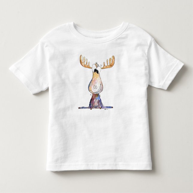 T-shirt Pour Les Tous Petits Oie blanche mignonne (Devant)