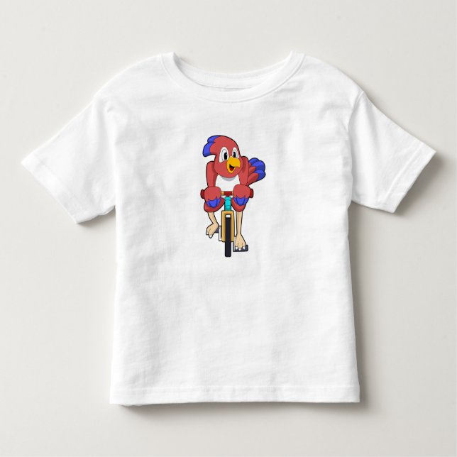 T-shirt Pour Les Tous Petits Oiseau avec Bicyclette (Devant)