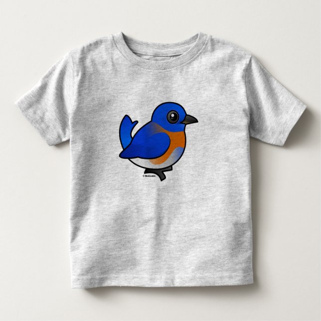 T-shirt Pour Les Tous Petits Oiseau bleu occidental de bande dessinée (Devant)