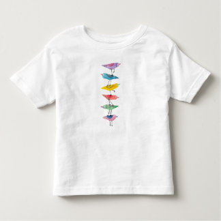 T-shirt Pour Les Tous Petits Oiseau coloré empilé