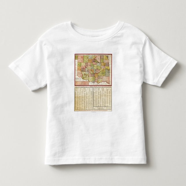 T-shirt Pour Les Tous Petits OklahomaPanoramic MapOklahoma (Devant)