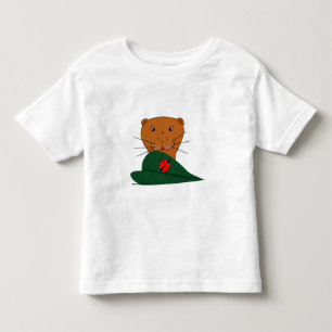 T-shirt Pour Les Tous Petits Oliver La Loutre Étudie une coccinelle