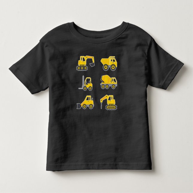 T-shirt Pour Les Tous Petits Opérateur d'excavateur de construction future Véhi (Devant)