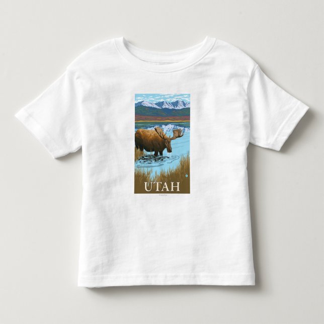 T-shirt Pour Les Tous Petits Orignaux DrinkingUtah (Devant)