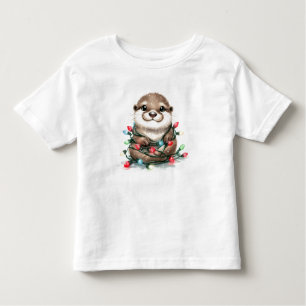 T-shirt Pour Les Tous Petits Otter de Noël