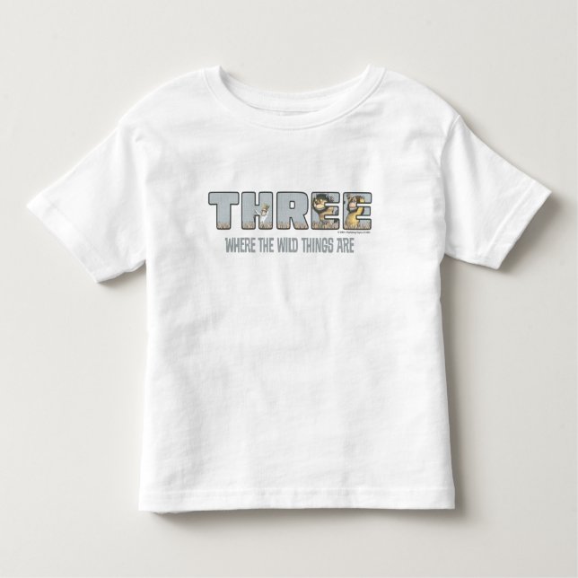 T-shirt Pour Les Tous Petits Où les choses sauvages sont le troisième anniversa (Devant)