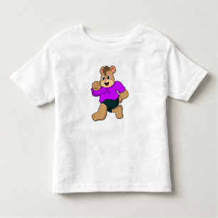 T-shirt Pour Les Tous Petits Ours à la course