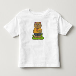 T-shirt Pour Les Tous Petits Ours aux fleurs