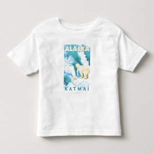 T-shirt Pour Les Tous Petits Ours blancs et CUB - Latouche, Alaska