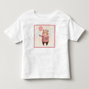 T-shirt Pour Les Tous Petits Ours Casquette floral avec pull-over rose