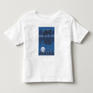 T-shirt Pour Les Tous Petits Ours dans le clair de lune - Cordova, Alaska