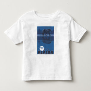 T-shirt Pour Les Tous Petits Ours dans le clair de lune - le Yukon, Alaska