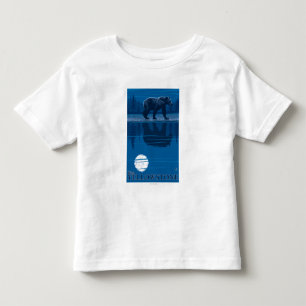 T-shirt Pour Les Tous Petits Ours dans le clair de lune - Yellowstone