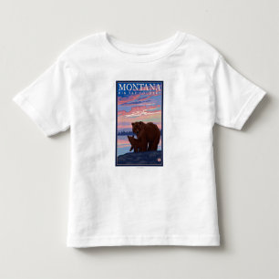 T-shirt Pour Les Tous Petits Ours de MontanaMomma et Vintage voyage de CUB