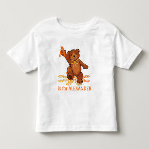 T-shirt Pour Les Tous Petits Ours de nounours Brown d'amusement avec l'arc