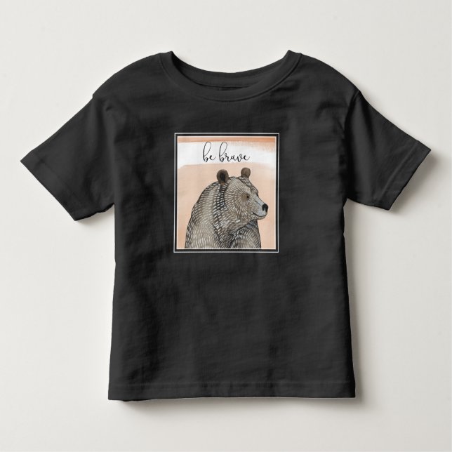 T-shirt Pour Les Tous Petits Ours des boudins | Soyez courageux (Devant)