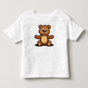 T-shirt Pour Les Tous Petits Ours en peluche de dessin animé mignon assis