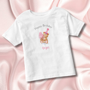 T-shirt Pour Les Tous Petits Ours en peluche glace d'anniversaire fille