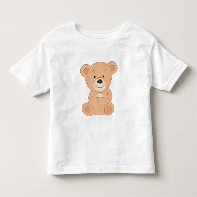 T-shirt Pour Les Tous Petits Ours en peluche mignon (Devant)