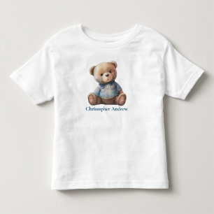 T-shirt Pour Les Tous Petits Ours en peluche personnalisé bébé garçon cadeau mi