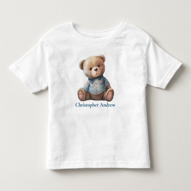 T-shirt Pour Les Tous Petits Ours en peluche personnalisé bébé garçon mignon ca (Devant)