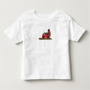T-shirt Pour Les Tous Petits Ours en Wagon rouge