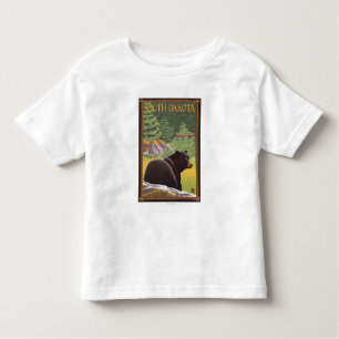 T-shirt Pour Les Tous Petits Ours noir dans ForestSouth Dakota