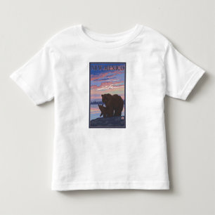 T-shirt Pour Les Tous Petits Ours noir et CubNew Mexique