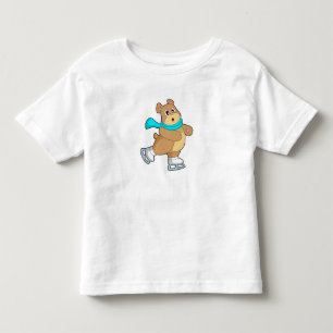 T-shirt Pour Les Tous Petits Ours Patinage sur glace Patins sur glace