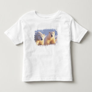 T-shirt Pour Les Tous Petits Ours polaire femelle avec ourson sur la banquise