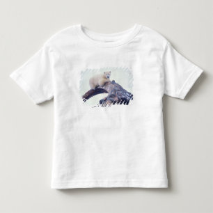 T-shirt Pour Les Tous Petits Ours polaire sur le dessus d'un os de mâchoire de