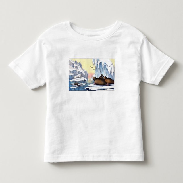 T-shirt Pour Les Tous Petits Ours Polaires, Walrus Et Phoques (Devant)
