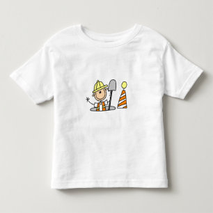 T-shirt Pour Les Tous Petits Ouvrier du bâtiment dans une bouche d'égout