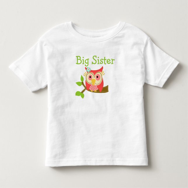 T-shirt Pour Les Tous Petits Owl Big Sister (Devant)