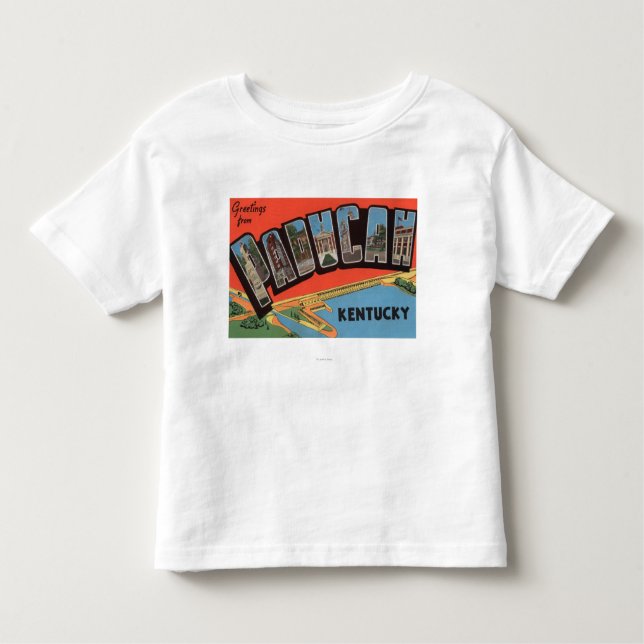 T-shirt Pour Les Tous Petits Paducah, Kentucky - grandes scènes de lettre (Devant)