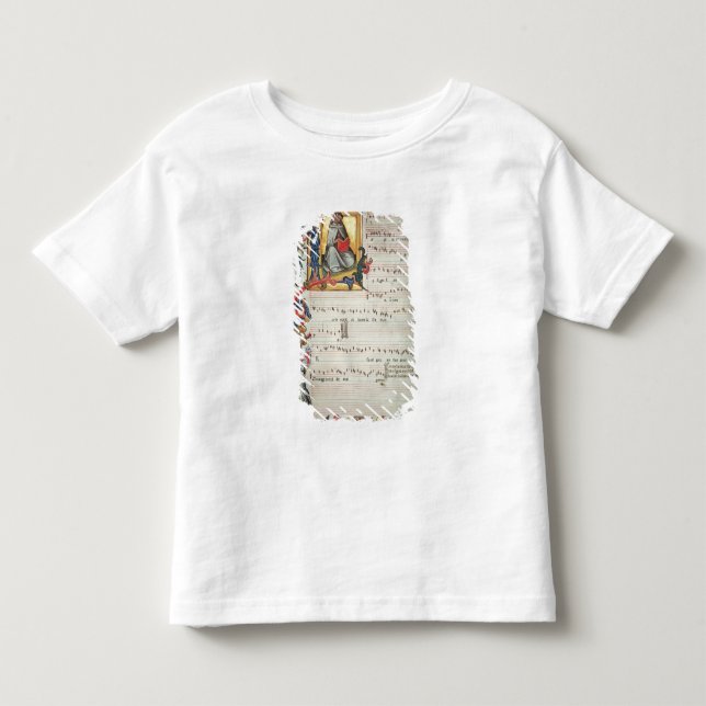 T-shirt Pour Les Tous Petits Page de notation musicale avec historiated (Devant)
